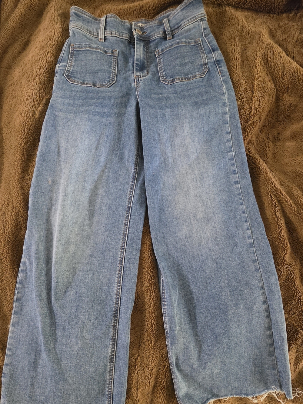 Oat New York Light Blue Wide-Leg Jeans